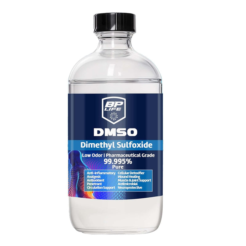DMSO Dimethyl Sulfoxide 99.995% Pure | Low Odor | 8 oz (237 ml) Clear Glass Bottle | High Purity Multipurpose Solvent for Laboratory, Industrial & DIY Use Infinity Warehouse