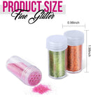 Teenitor 48 Colors Glitter Set, Fine Glitter for Resin, Arts and Craft Supplies Glitter, Festival Glitter Makeup Glitter, Cosmetic Glitter for Body Nail Face Hair Eyeshadow Lip Gloss Making Teenitor