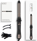 Prizm 1 Inch Wavy Professional Rotating Curling Iron, Nano Titanium Auto Spin Curling Wand Hair Curler with 11 Adjustable Temps 250Â°F to 450Â°F, Anti-Scald & Dual Voltage Prizm