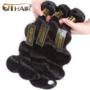 QTHAIR 12A Brazilian Virgin Body Wave Hair Bundle 26 26inch Natural Black 100% Unprocessed Brazilian Virgin Hair Body Wave Long Hair Bundles Weave QTHAIR Store