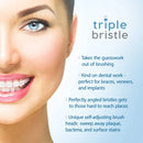 Triple Bristle Original Sonic Toothbrush | Rechargeable 31,000 VPM Tooth Brush | Patented 3 Head Design | Angled Bristles Clean Each Tooth | Dentist Approved | Triple Bristle Original + Oral Care Kit Triple Bristle Store