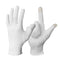 EvridWear 100% Cotton Touchscreen Moisturizing Beauty Gloves with Elastic Cuff, Natural Cosmetic Therapy Gloves for Eczema SPA Dry Hands Care Overnight (White, Large) 5 Pairs Evridwear