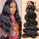 Brazilian Virgin Remy 3 Bundles Human Hair Body Wave Natural Color Human Hair Bundles Double Strong Weft Body Wave Human Hair Weave 3 Bundles 100% Unprocessed Body Wave Human Hair Extensions Seekomi