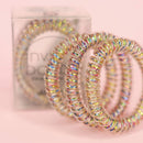 invisibobble SLIM Traceless Spiral Hair Ties - Pack of 3, Vanity Fairy - Strong Elastic Grip Coil Hair Accessories for Women - No Kink, Non Soaking - Gentle for Girls Teens and Thick Hair invisibobble