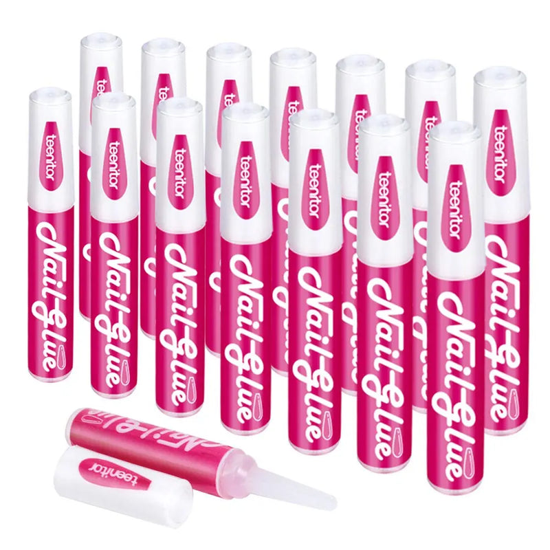 Teenitor Nail Glue, 15 x 2g Mini Professional Beauty Nail False Art Decorate Tips Acrylic Glue Teenitor