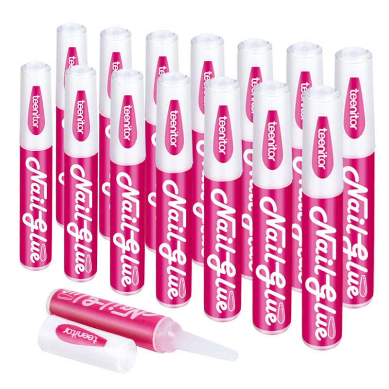 Teenitor Nail Glue, 15 x 2g Mini Professional Beauty Nail False Art Decorate Tips Acrylic Glue Teenitor