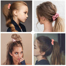 50 PCS Satin Hair Scrunchies for Curly Hair Silk Scrunchies for Hair Satin Hair Accessories for Girls Scrunchy Hair Tie Ropes for Teens Hair Accessories with Gift Bag Yanwenx
