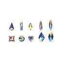 AD Beads 2300 Pcs Top Quality Flatback Rhinestone Around assortment size Plus 100 total in 10 different shapes AD Beads