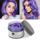 4 Hair Coloring Wax Temporary Hair Clay Pomades 4.23 oz- 4 in 1 Grey Purple Blue Pink - Natural Hair Dye Material Disposable Hair Styling Clay Ash for Cosplay,Halloween,Party VOLLUCK
