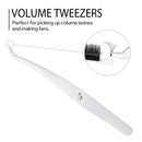 SRCKFIZ Eyelash Extension Tweezers Set Lash tweezers for Volume & Individual Eyelash Extensions Precision Stainless Steel Tweezers, Straight Pointed Dolphin Curved Tip Tweezers Lash Extension Supplies SRCKFIZ Store