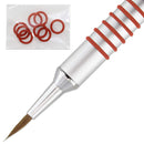 PANA USA 3D Kolinsky Nail Art Brush Silver Metal with Non-Slip Handle Acrylic Nail Art Brush Sculpture Brush (Size