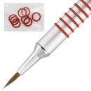 PANA USA 3D Kolinsky Nail Art Brush Silver Metal with Non-Slip Handle Acrylic Nail Art Brush Sculpture Brush (Size