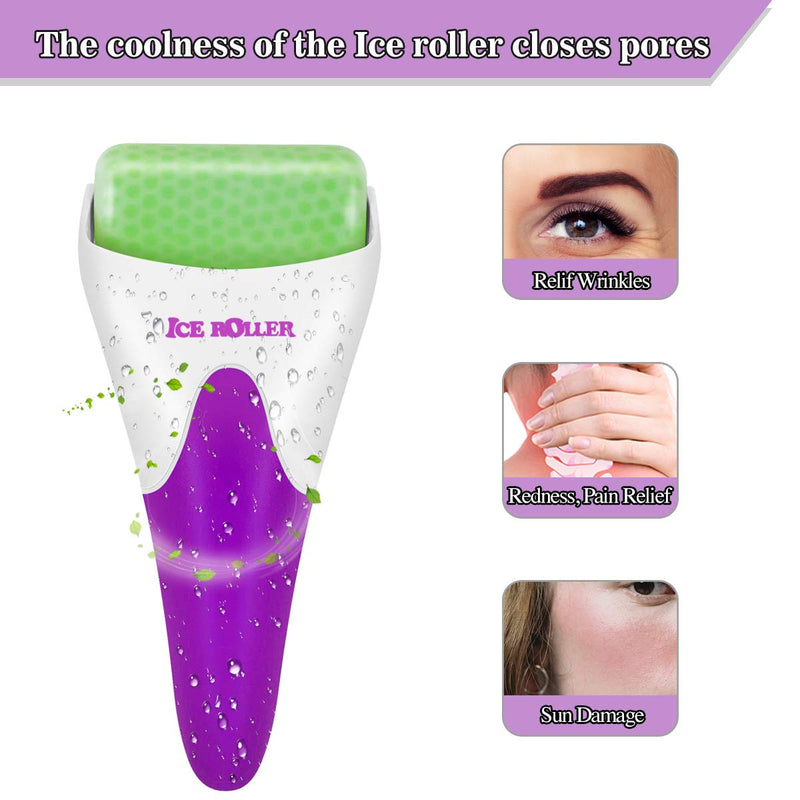 Fronnor Ice Roller for Face,Eyes,Mothers Day Gifts Idea,Therapeutic Cooling to Tighten Brighten Complexion and Reduce Wrinkles,Massager Under Eye Puffiness,Migraine and Pain Relidf (Purple) Fronnor