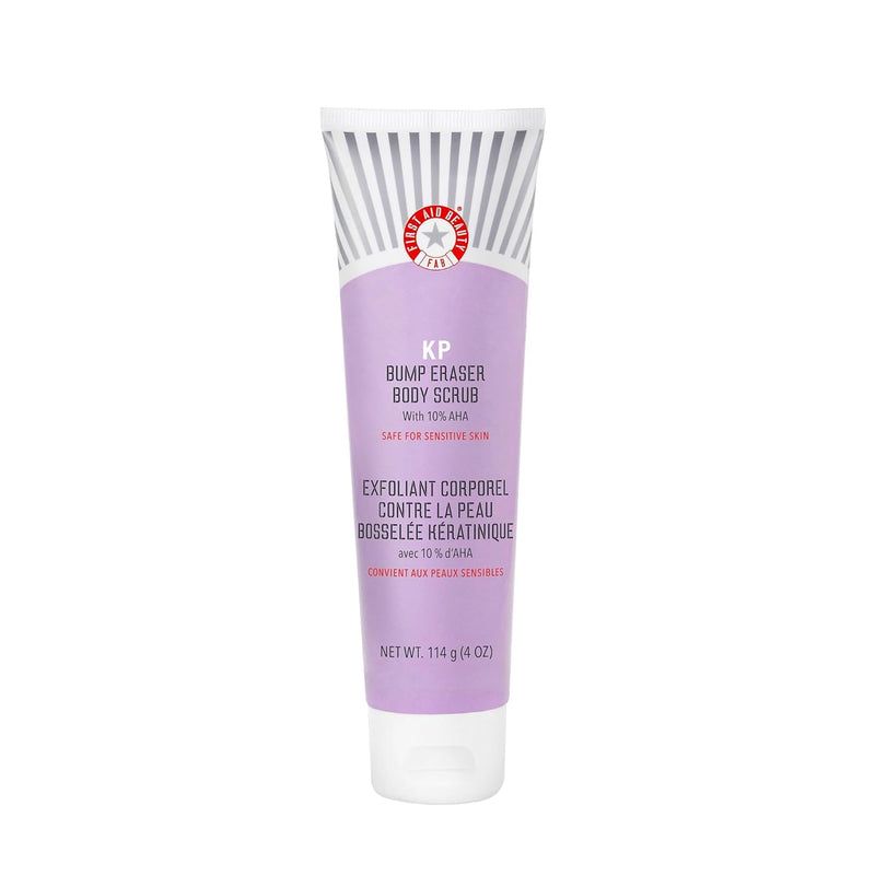 First Aid Beauty - KP Bump Eraser Body Scrub with 10% AHA, Keratosis Pilaris Skin Exfoliater with Glycolic and Lactic acids, Helps Reduce Chicken Skin Bumps, Safe for Sensitive Skin, 10 oz Infinity Warehouse