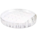 PANA Nail Drill Bit Holder Stand Display Organizer- Dust Proof Storage Container Box Case Tools for Home Use or Nail Salon - (24 Holes, Round (Clear)) PANA