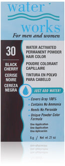 Water Works Water Activated Permanent Powder Hair Color for Men and Women, 30 Black Cherry Water Works