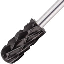 USA Pana 3/32" Safety Nail Carbide - Smooth Round Top Small Barrel Head for Electric Dremel Drill Machine (Black, Silver, Gold - 5XC to Extra Fine Grit) (5X Coarse, Small Barrel - DLC Black) PANA