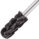 USA Pana 3/32" Safety Nail Carbide - Smooth Round Top Small Barrel Head for Electric Dremel Drill Machine (Black, Silver, Gold - 5XC to Extra Fine Grit) (5X Coarse, Small Barrel - DLC Black) PANA