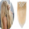 Clip in Human Hair Extensions 14 Inch 60g Thin Standard Weft 8 Pcs 18 Clips Soft Silky Straight Remy Hairpieces for Women Gift Beauty #24 Natural Blonde Hairro Store