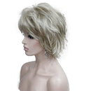 Lydell Short Layered Shaggy Wavy Full Synthetic Wigs (H16/613 Blonde Highlights) Lydell