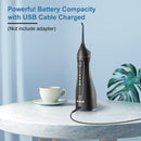 Water Dental Flosser Cordless for Teeth - Nicwell 4 Modes Dental Oral Irrigator, Portable and Rechargeable IPX7 Waterproof Powerful Battery Life Water Teeth Cleaner Picks for Home Travel (Black) Nicwell