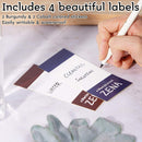Zena Empty Clear Spray Bottle 16 oz. Great for Cleaning Solution, Essential Oils, Gardening, Hair Care. Adjustable Heads from Mist to Stream. Includes 4 beautiful labels (Pack of 2 / Cuboid) Zena