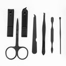 Manicure Set, Pedicure Kit, Nail Clippers, Professional Grooming Kit, Nail Tools with Luxurious Travel Case for Men and Women (7 In 1 Black) Jwxstore