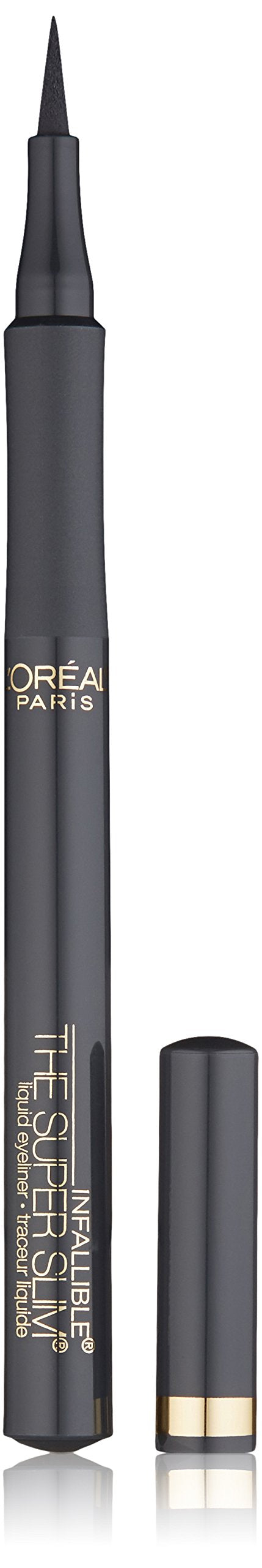 L'Oreal Paris Makeup Infallible Super Slim Long-Lasting Liquid Eyeliner, Ultra-Fine Felt Tip, Quick Drying Formula, Glides on Smoothly, Grey, Pack of 1 L'Oréal Paris