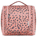Hanging Travel Toiletry Bag Cosmetic Make up Organizer for Women and Men (Large, Orange Leopard) Narwey