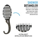 Wet Brush Hair Brush Shower Detangler - Black Glitter - Shower Hair Brush With Ultra-soft IntelliFlex Bristles - Glide Through Tangles With Ease For All Hair Types - For Women, Men, Wet And Dry Hair Wet Brush
