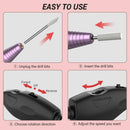 AIRSEE Portable Electric Nail Drill Professional Efile Nail Drill Kit For Acrylic Shape Tools with 11Pcs Nail Drill Bits and 56 Sanding Bands with 7 Pieces Tungsten Carbide Electric Nail Drill Bits AIRSEE