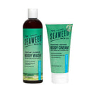 The Seaweed Bath Co. Unscented 12oz Body Wash and 6oz Body Cream, Natural Organic Bladderwrack Seaweed, Paraben Free The Seaweed Bath Co. Store