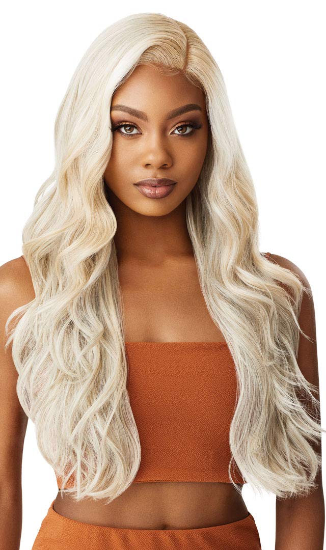 Outre LACEFRONT COLORBOMB Long Body Wave Exclusive Salon-Designed Blonde Shades Pre-Plucked Soft Swiss Lace Natural Baby Haur Heat Resisitant Synthetic - KIMANI (3DRFFBTRBL) Outre