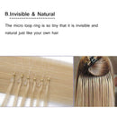 Loop Remy Hair Extensions Human Hair Silicone Micro Ring Beads Stick Tipped Hair Fish Line Link Hairpieces Hand Tied 1g/Strand 50 Individual Strands 50g Highlight 18 Inch