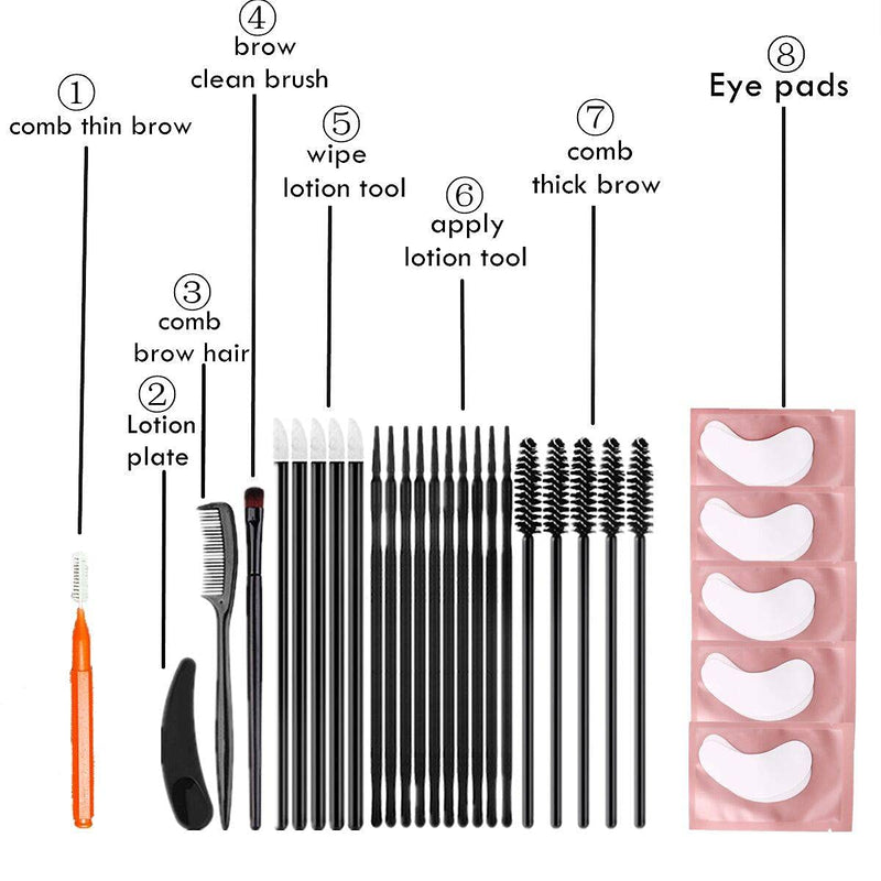 Libeauty Lash Lift And Tint Tools, Lash Lifting supplies, Brow Lamination Tools, DIY Eyelash Lifting Accessories At Home, Full Lash and Brow Brush Kit (Lash And Brow Accessories For Lift and Tint) Libeauty
