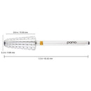 PANA Nail Carbide Volcano Bit - Two Way Rotate use for Both Left and Right Handed - Fast remove Acrylic or Hard Gel - 3/32" Shank - Manicure, Nail Art, Drill Machine (2x Coarse, Silver) PANA