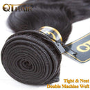 QTHAIR 12A Brazilian Virgin Body Wave Hair 3 Bundles (16 16 16,300g/10.5OZ,Natural Black)100% Unprocessed Brazilian Body Wave Virgin Human Hair Extensions Body Wave Brazilian Human Hair QTHAIR Store