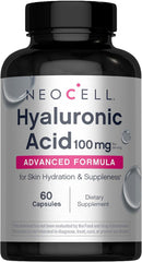 NeoCell Hyaluronic Acid Capsules | 60 Pills | 100mg | Advanced Formula Supplement | Skin Hydration & Suppleness Infinity Warehouse