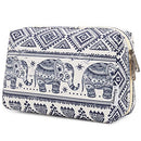 Large Makeup Bag Zipper Pouch Travel Cosmetic Organizer for Women and Girls (Large, Elephant) Narwey