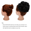 OKHOTY Hair Bun Extensions Messy Curly Hair Scrunchies Hairpieces Synthetic Donut Updo Hair Pieces Scrunchy Scrunchie Hair Bun for Women Girls(1PCS Dark Black) OKHOTY