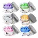 VOLLUCK 6 Colors Temporary Hair Coloring Wax - Purple Green Grey Gold Pink Blue Hair Dye - Natural Matte Hairstyle Fashion DIY Hair for Party, Cosplay, Meeting, Bar VOLLUCK