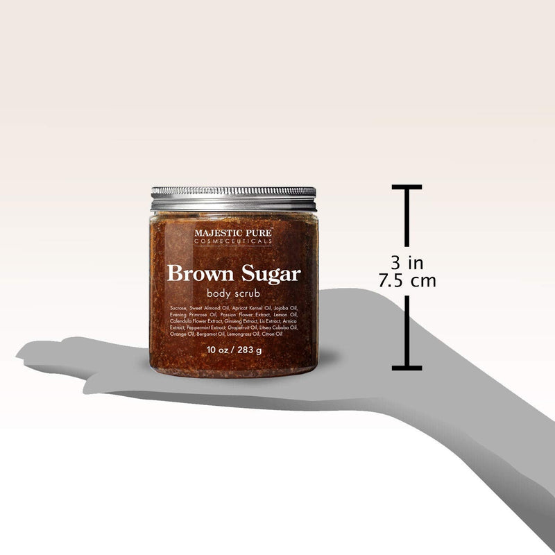 Majestic Pure Himalayan Body Scrub and Brown Sugar Scrub Bundle – Exfoliating Salt Scrub and Moisturizing Scrub Combo MAJESTIC PURE