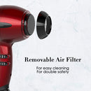 1875W Tourmaline Hair Dryer Ionic Frizz Control Fast Drying Blow Dryer Professional Hairdryer 2 Speed and 3 Heat Settings, Concentrator & Diffuser & Pik, Cool Shot BERTA