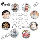 12Pcs Metal Headband Hair Hoop Band for Men Women, Casulo Non-Slip Black Spring Unisex Wavy Headwear Hairband Accessories for Sports, Outdoor, Yoga Casulo