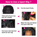 UNice Hair 10A Body Wave U Part Wig Human Hair for Women Brazilian Remy Human Hair Glueless Full Head Clip in Half Wig U Shape Wig 150% Density Natural Color (14inch) UNICE Store