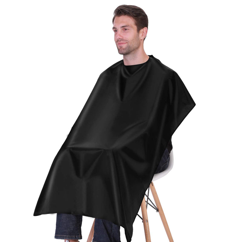 NOOA Waterproof Barber Cape - Professional Salon Cape for Men, Unisex Black Hair Cutting Cape with Adjustable Neck Size, 41.5 x 58 inches Hairdresser Cape for Hair Treatment - Cutting/Coloring/Perming NOOA
