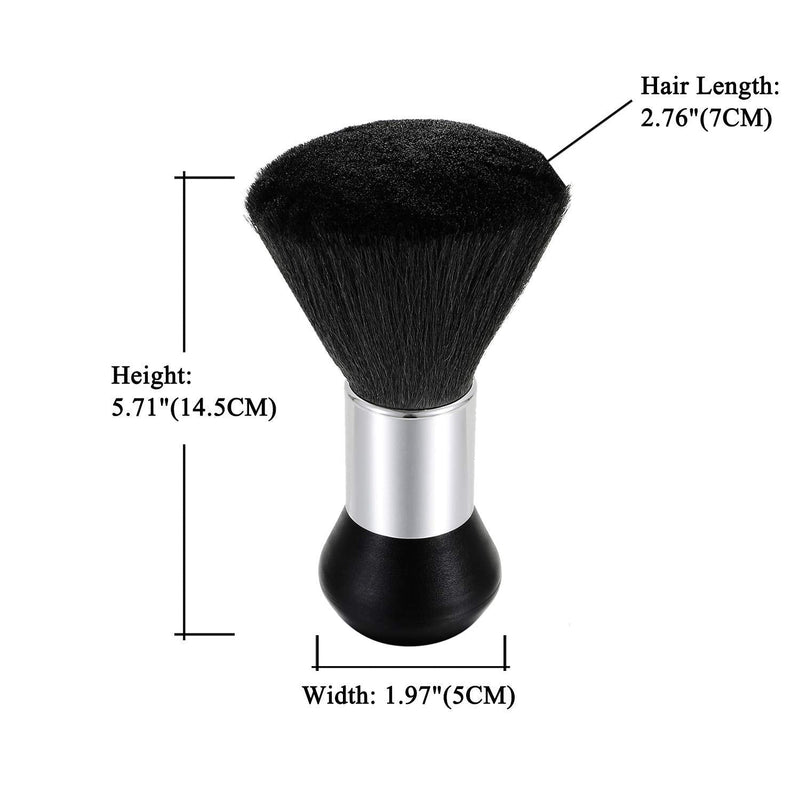 Vtrem 2 Pack Barber Brush Neck Duster Powder Duster Brush Neck Duster Brush for Hair Cutting Barber Accessories Brush Black Brown Barber Hair Brush Vtrem