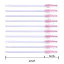 100 PCS Mascara Brushes Disposable Eyelash Brushes Eye Lash Eyebrow Applicator Cosmetic Makeup Brush Tool (White-Pink) Elisel