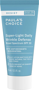 Paula's Choice RESIST Super-Light Daily Wrinkle Defense SPF 30 Matte Tinted Face Moisturizer with UVA & UVB Protection, Anti-Aging Sunscreen for Oily Skin, Travel Size Paula's Choice