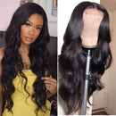 Lace Front Wigs Human Hair Body Wave Brazilian Virgin Human Hair Wigs,130% Density Body Wave Wigs for Black Women 4x4 Lace Closure Wigs Natural Color (16 inch) Amanda